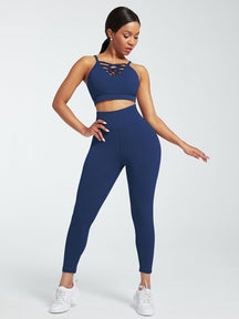 Snatched Adjustable Straps Athletic Set High Waist Quick Dry