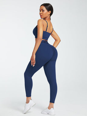 Snatched Adjustable Straps Athletic Set High Waist Quick Dry