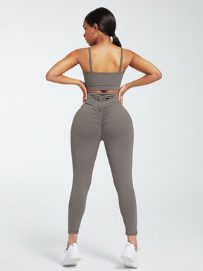 Snatched Adjustable Straps Athletic Set High Waist Quick Dry