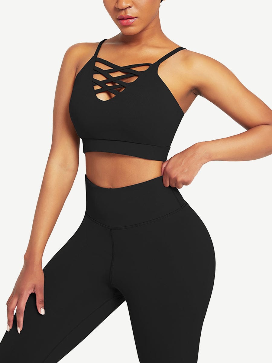 Snatched Adjustable Straps Athletic Set High Waist Quick Dry