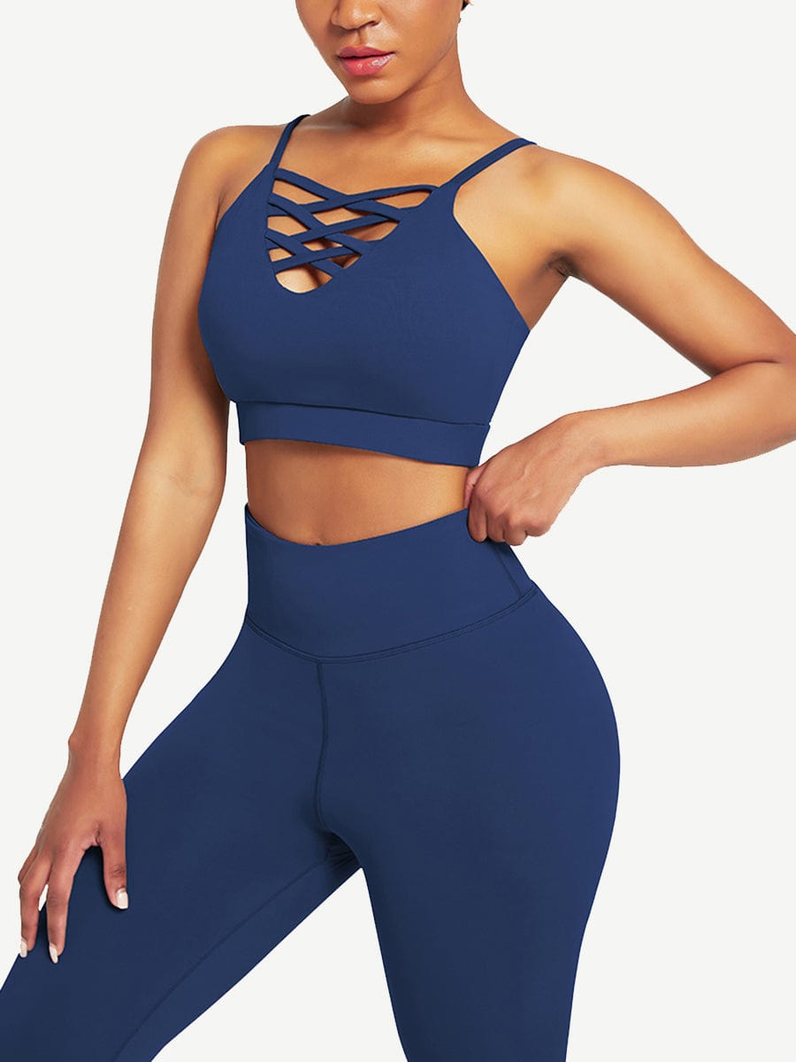 Snatched Adjustable Straps Athletic Set High Waist Quick Dry