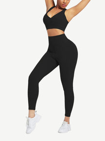 Snatched Racerback Top And Pocket Leggings Set