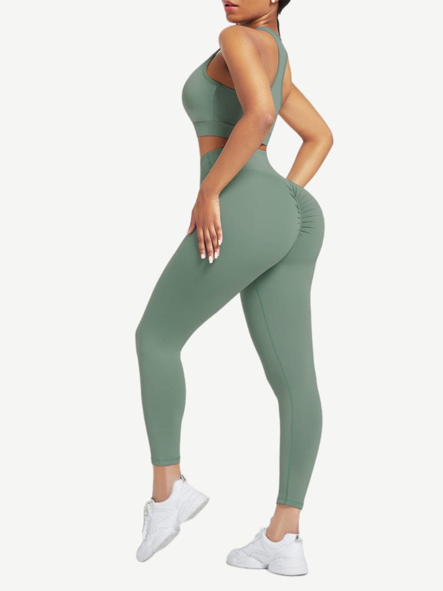 Snatched Racerback Top And Pocket Leggings Set