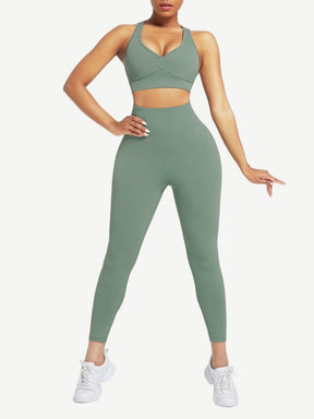 Snatched Racerback Top And Pocket Leggings Set