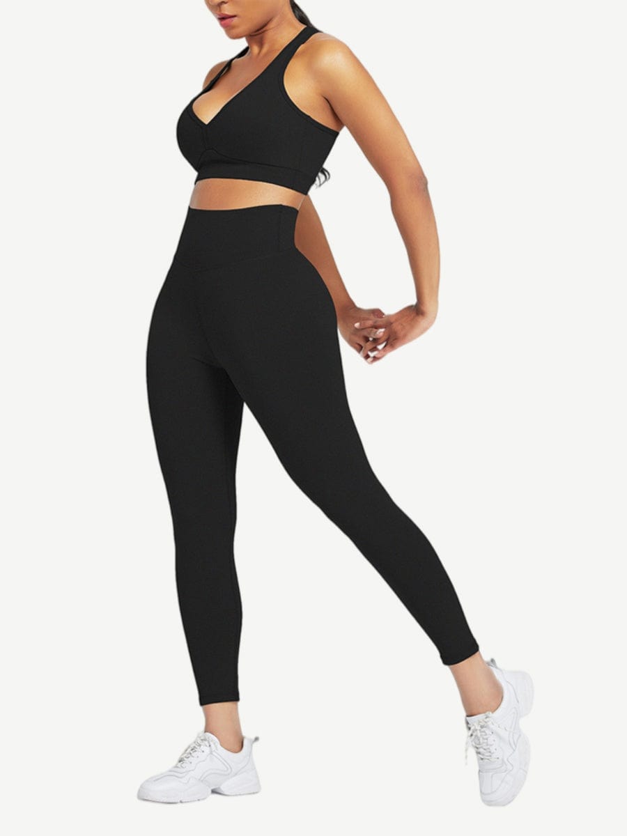 Snatched Racerback Top And Pocket Leggings Set
