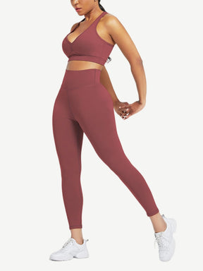 Snatched Racerback Top And Pocket Leggings Set