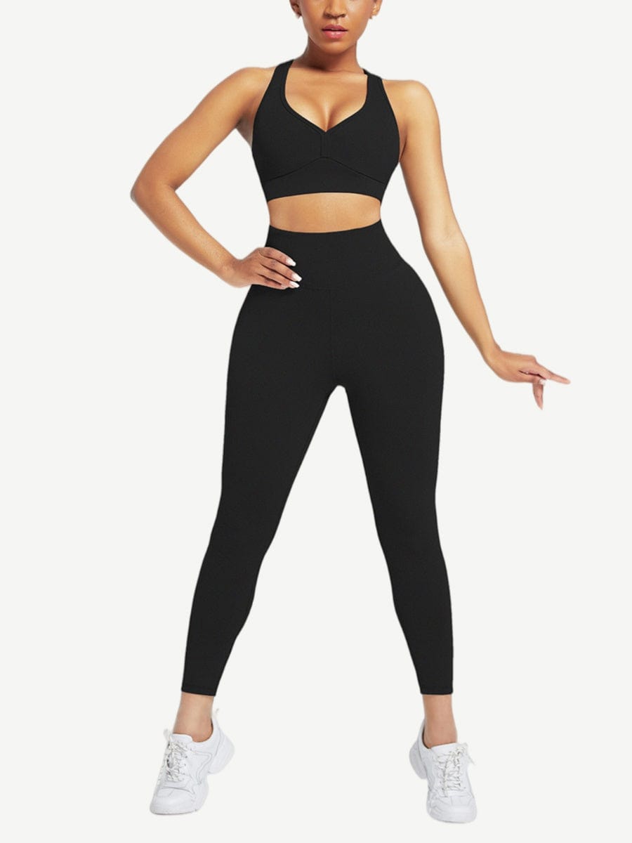Snatched Racerback Top And Pocket Leggings Set