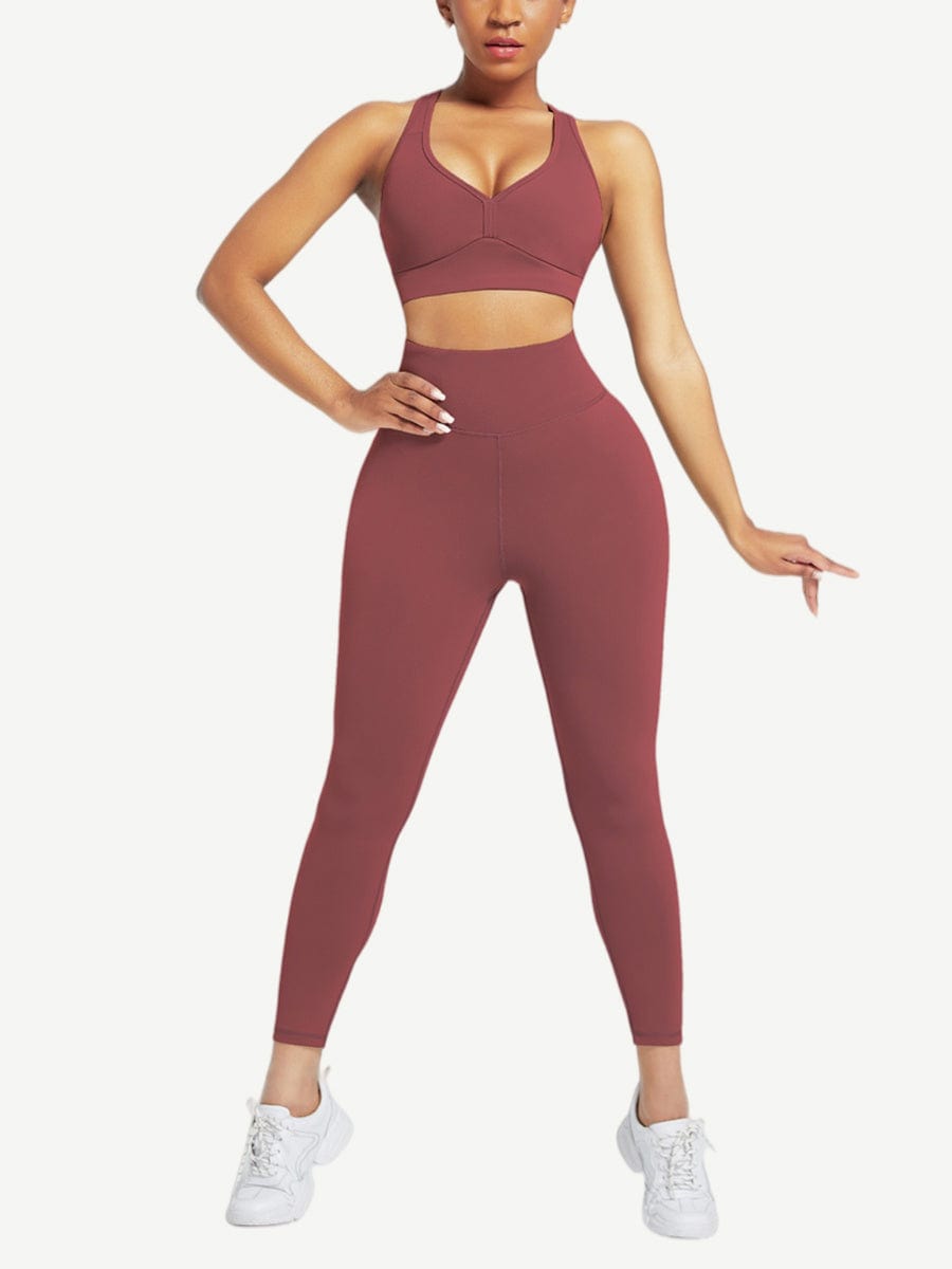 Snatched Racerback Top And Pocket Leggings Set