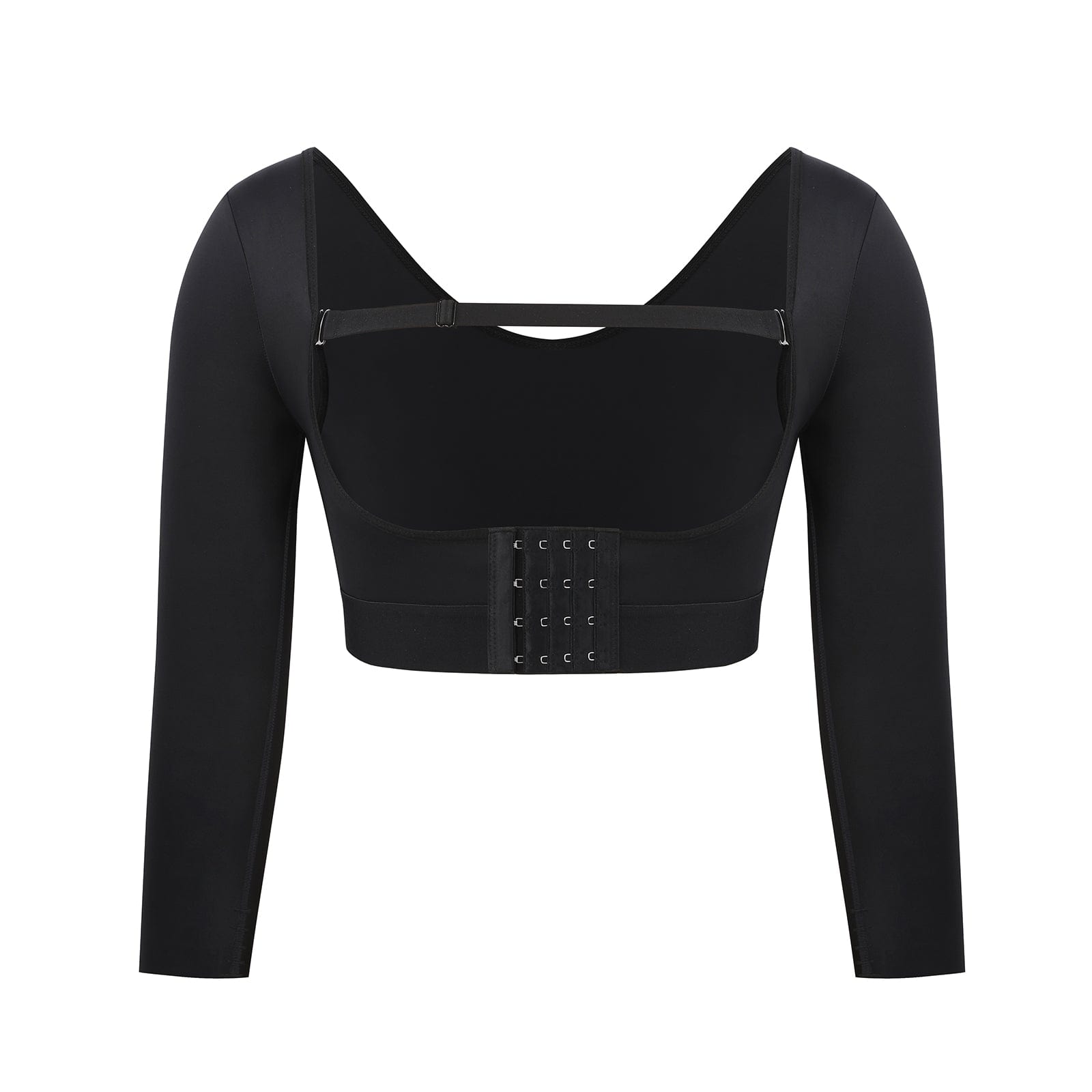 Top moldeador Snatched con mangas y cierre de múltiples ganchos