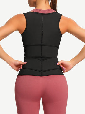 Snatched Latex Vest Shaper Zipper High-Compression