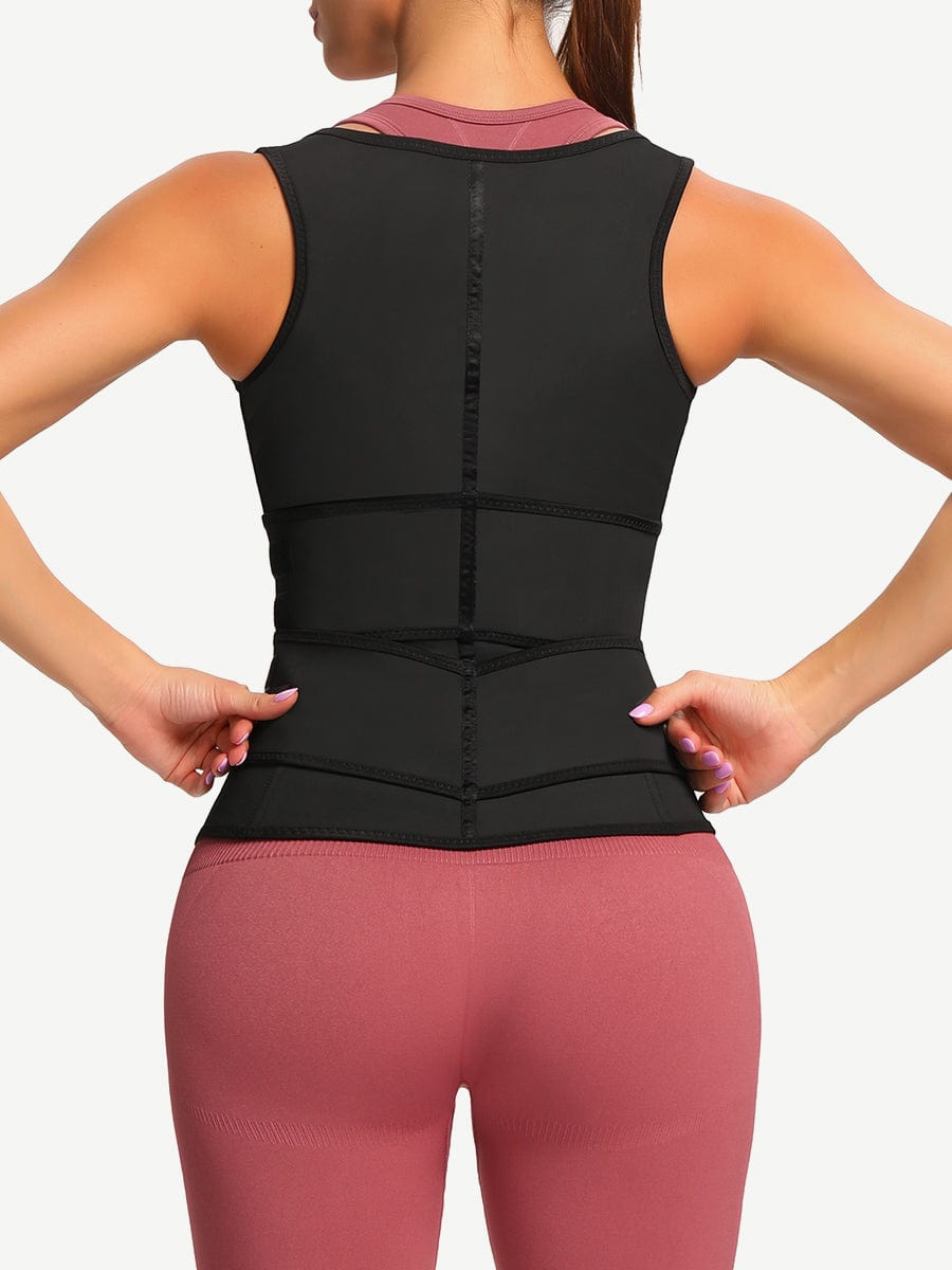 Snatched Latex Vest Shaper Zipper High-Compression