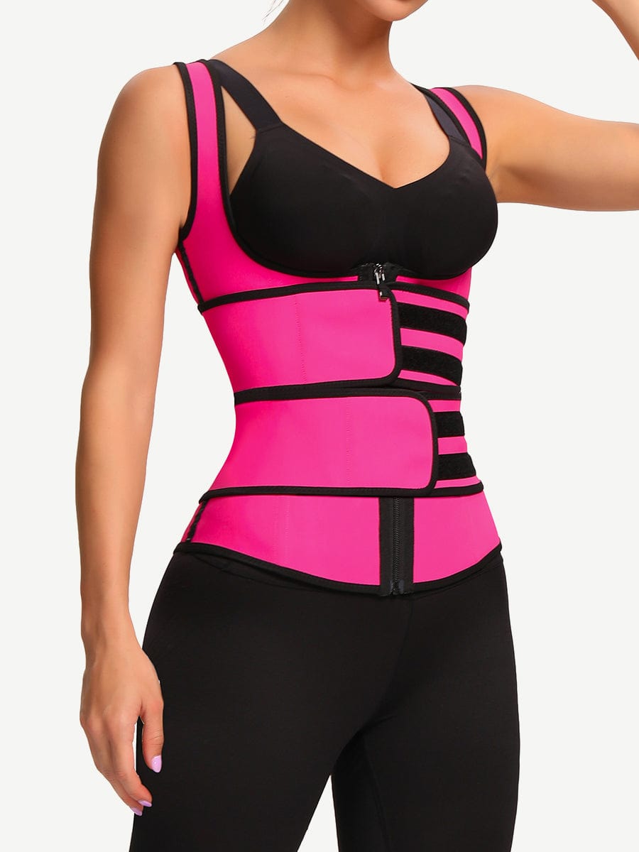 Snatched Latex Vest Shaper Zipper High-Compression