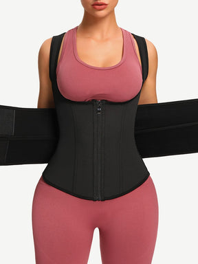 Snatched Latex Vest Shaper Zipper High-Compression