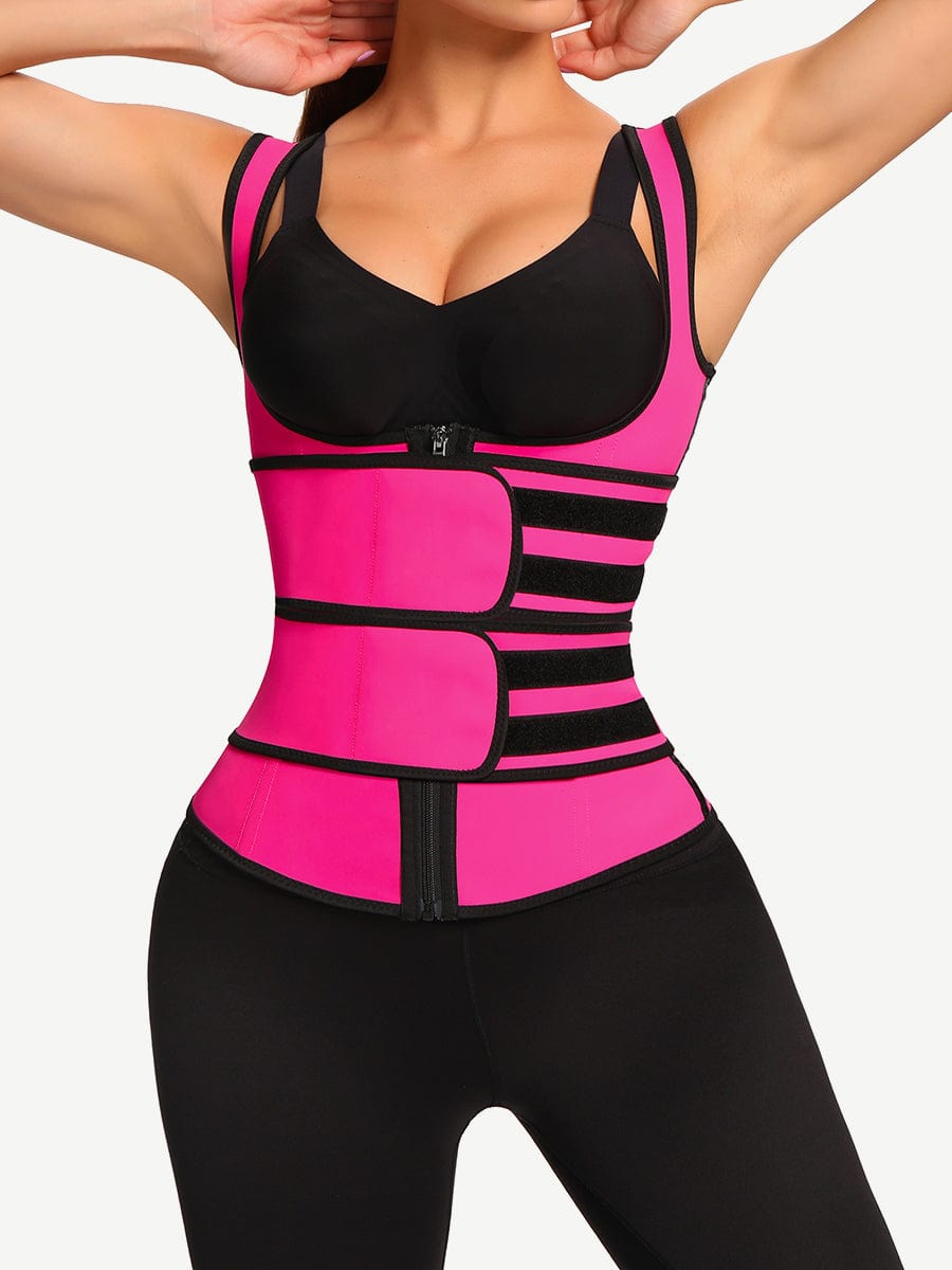 Snatched Latex Vest Shaper Zipper High-Compression