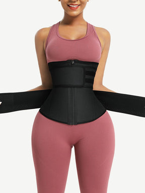Snatched Rubber Waist Girdle Double Belt