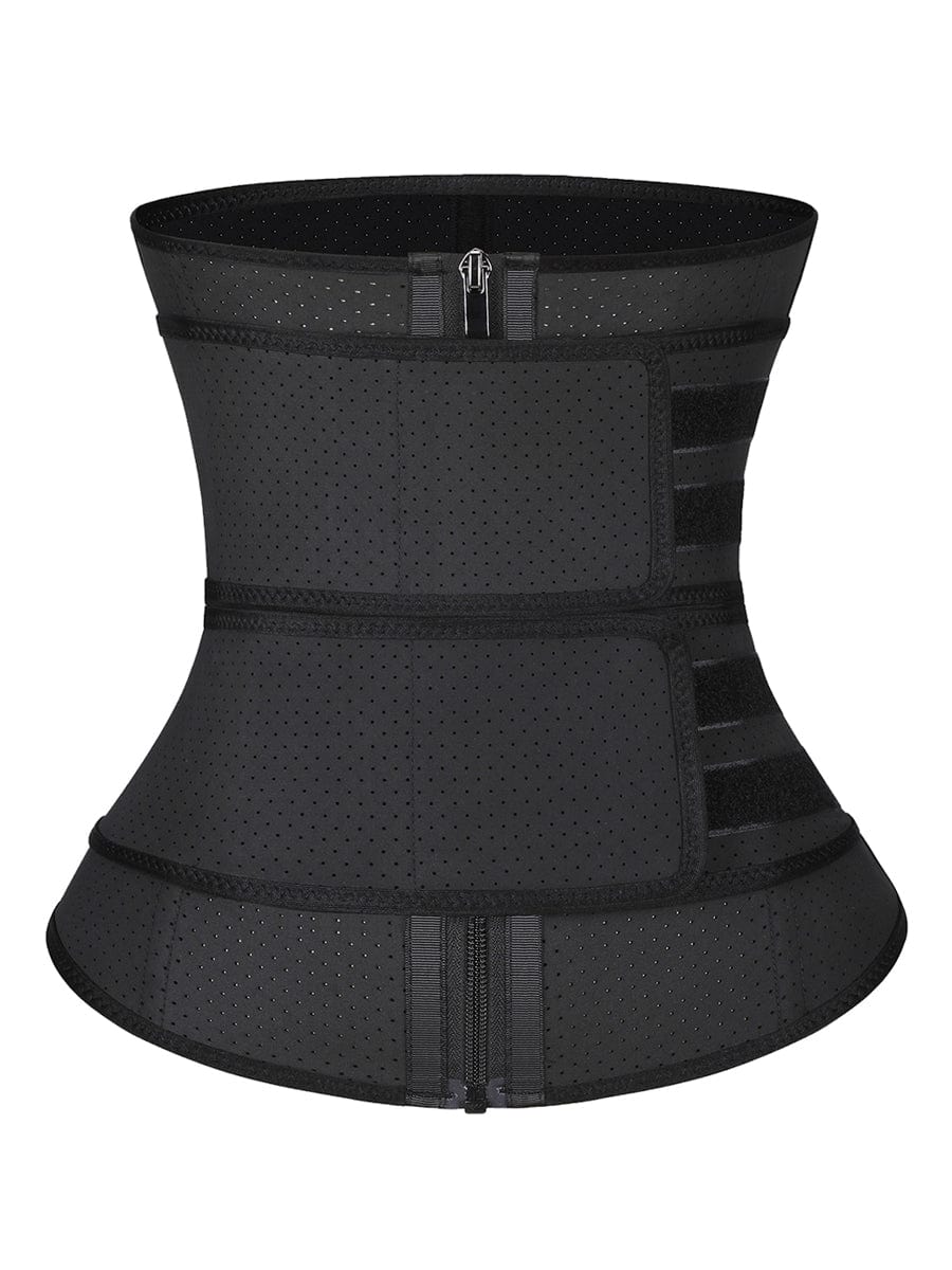 Snatched Rubber Waist Girdle Double Belt