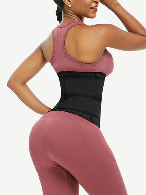 Snatched Rubber Waist Girdle Double Belt