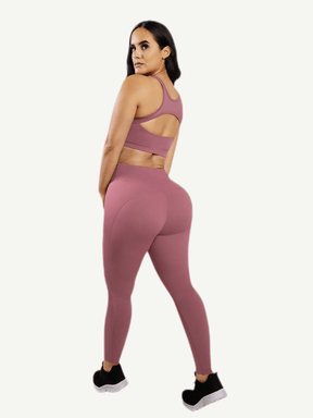 Snatched Cutout Sports Bra Front And Back Hollow