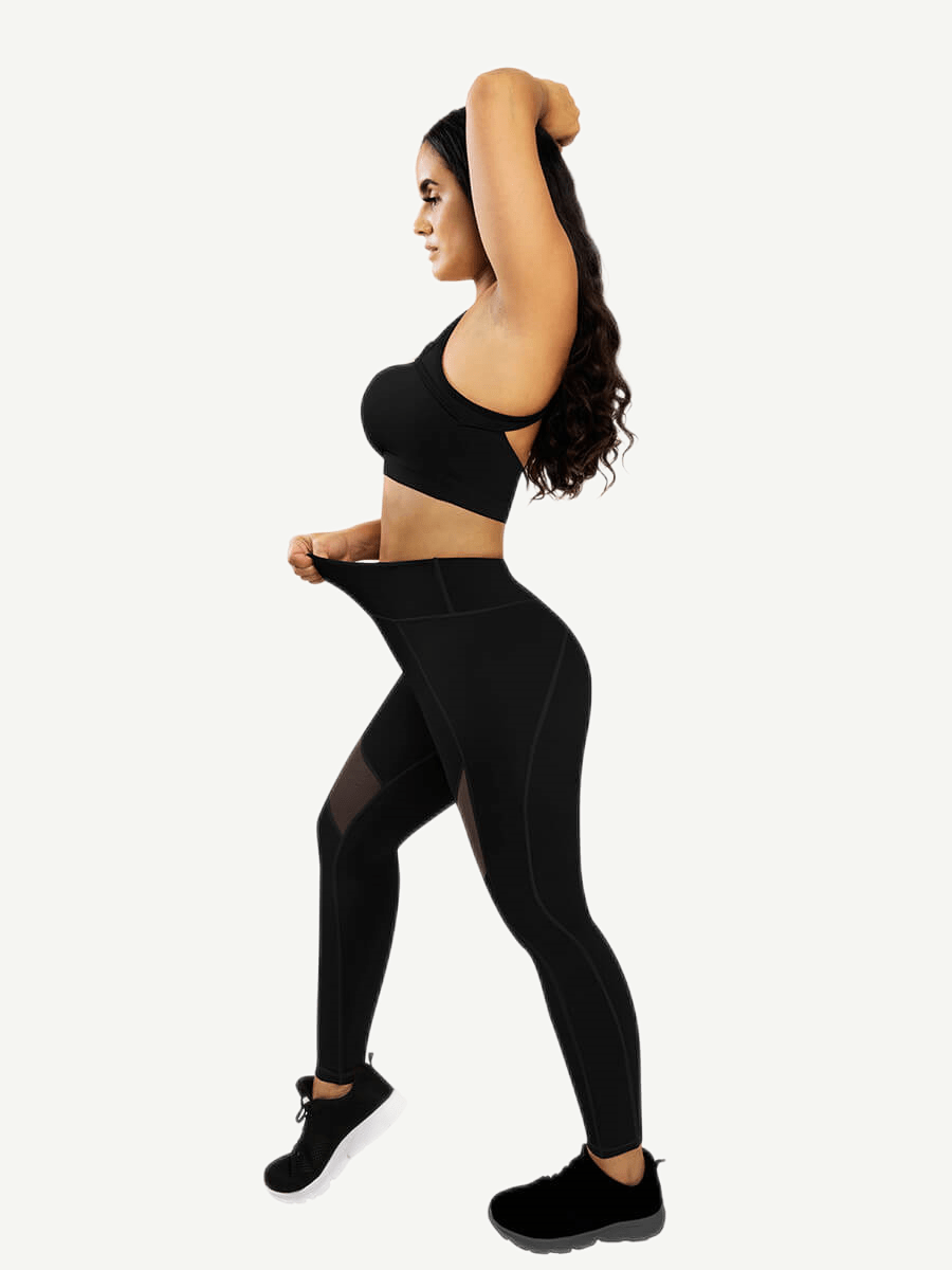 Snatched Cutout Sports Bra Front And Back Hollow