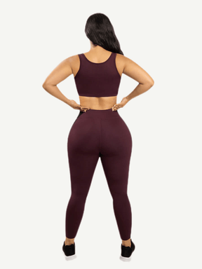 Snatched Tulle Stitch Sports Bra Vest Style