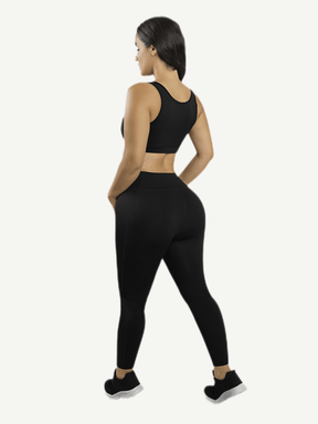 Snatched Tulle Stitch Sports Bra Vest Style