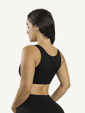 Snatched Tulle Stitch Sports Bra Vest Style