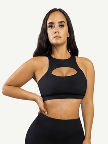 Snatched Leopard Splice Sports Bra Removable Pads