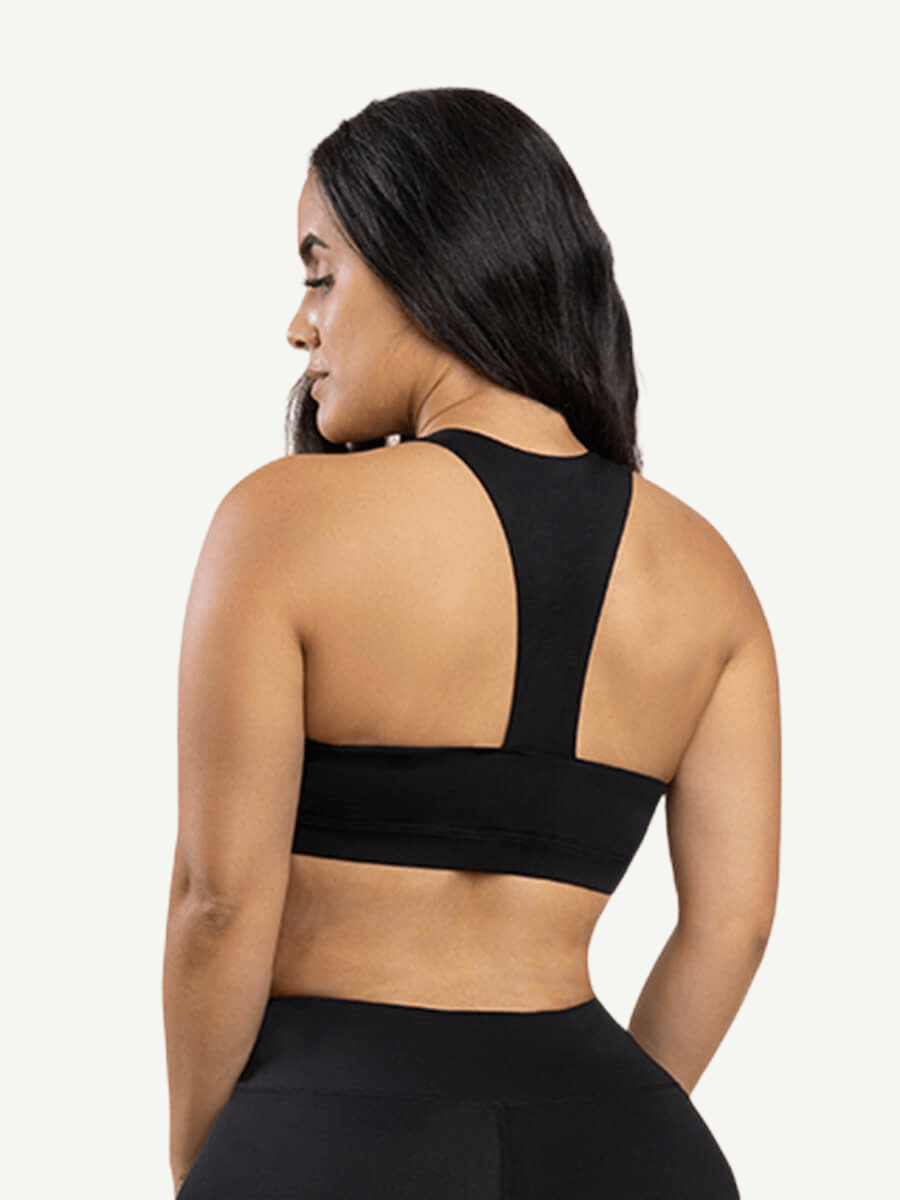 Snatched Leopard Splice Sports Bra Removable Pads