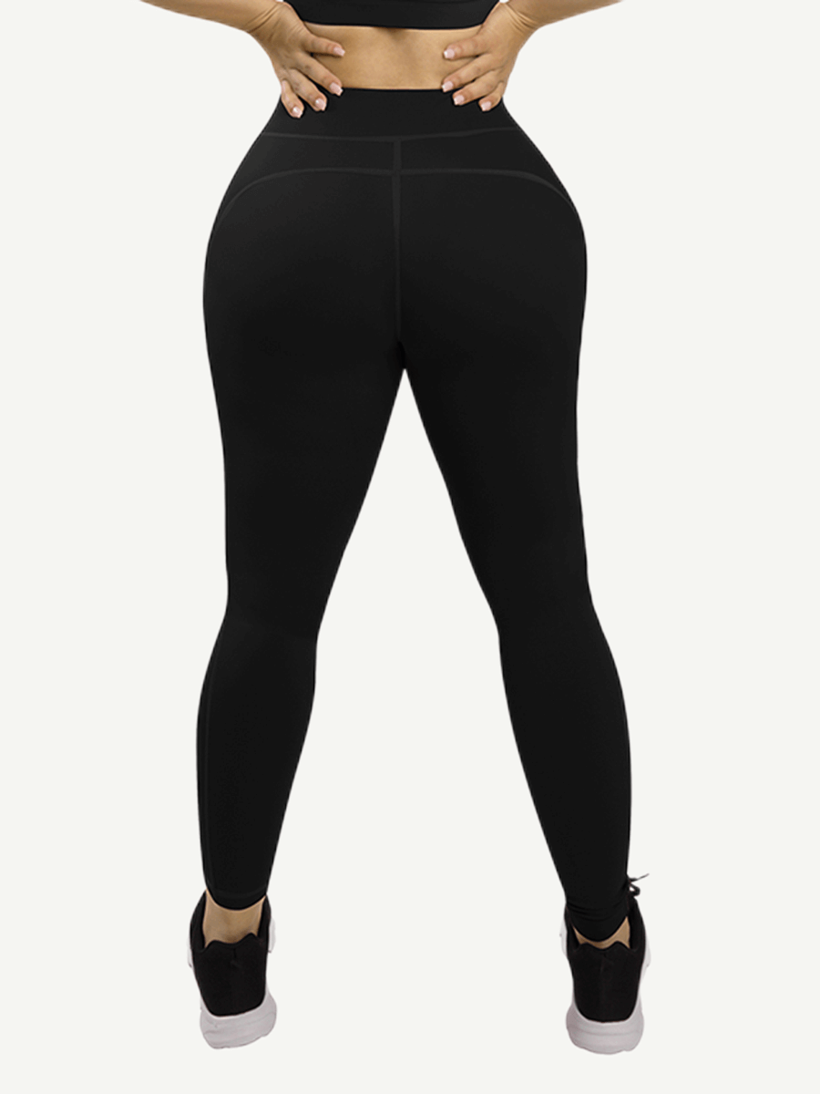 Snatched Tulle Splice Yoga Pants High Waist
