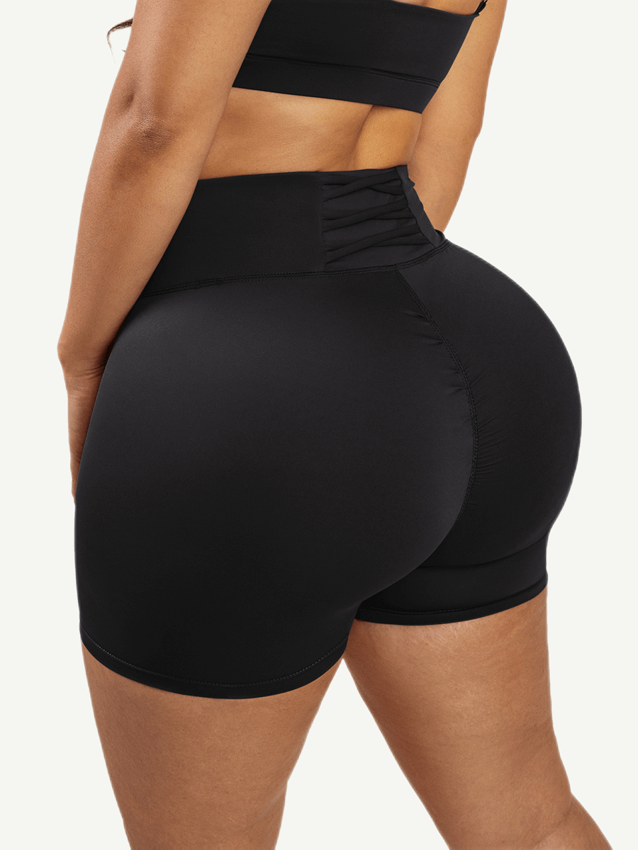 Snatched Peach Lift Gym Shorts High Waist