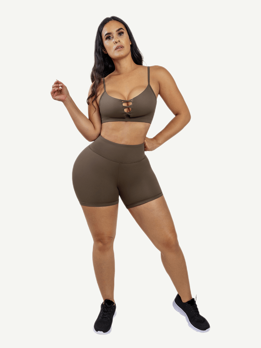 Snatched Peach Lift Gym Shorts High Waist