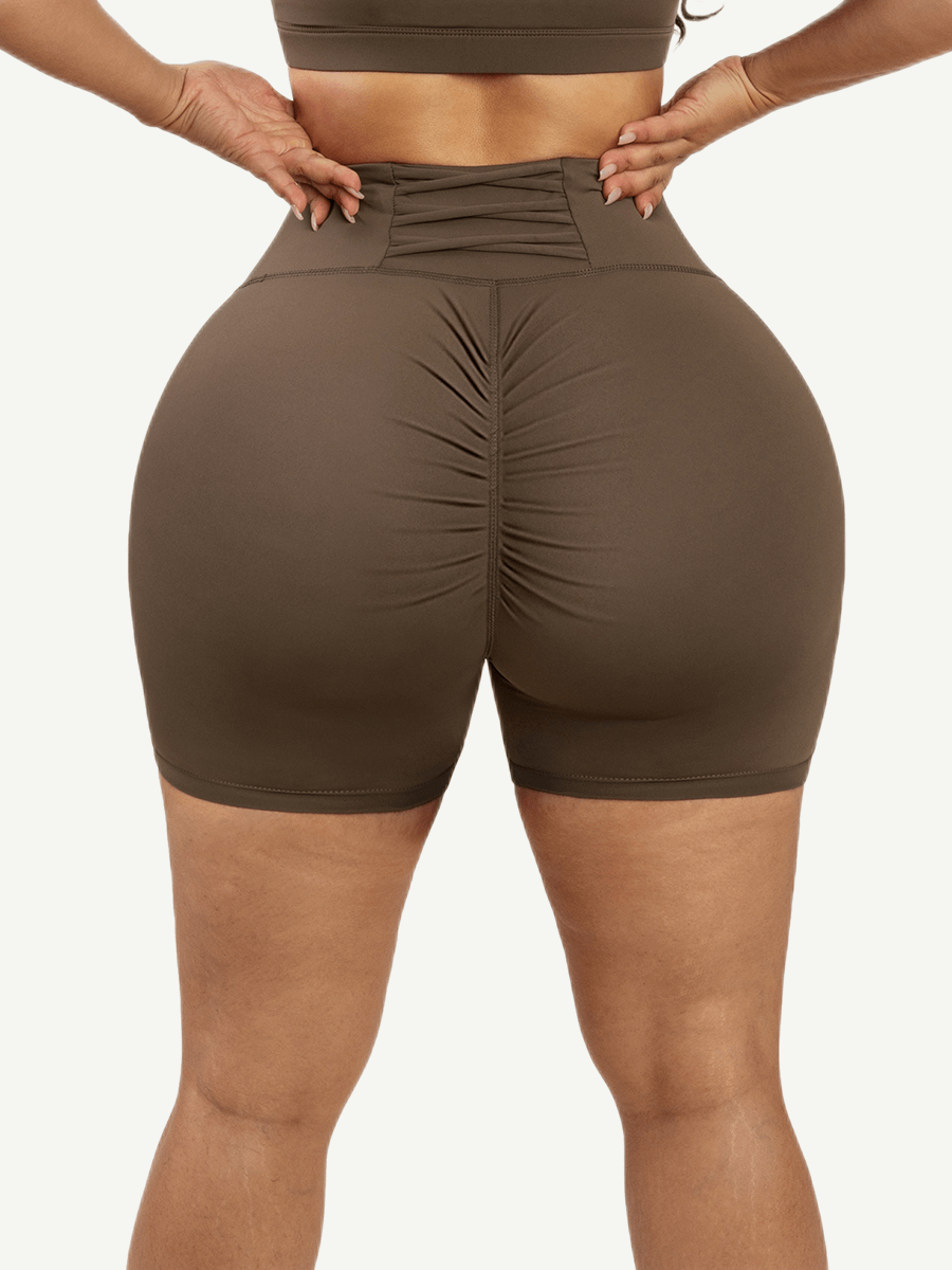 Snatched Peach Lift Gym Shorts High Waist