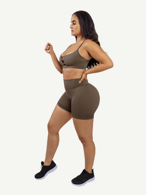 Snatched Peach Lift Gym Shorts High Waist