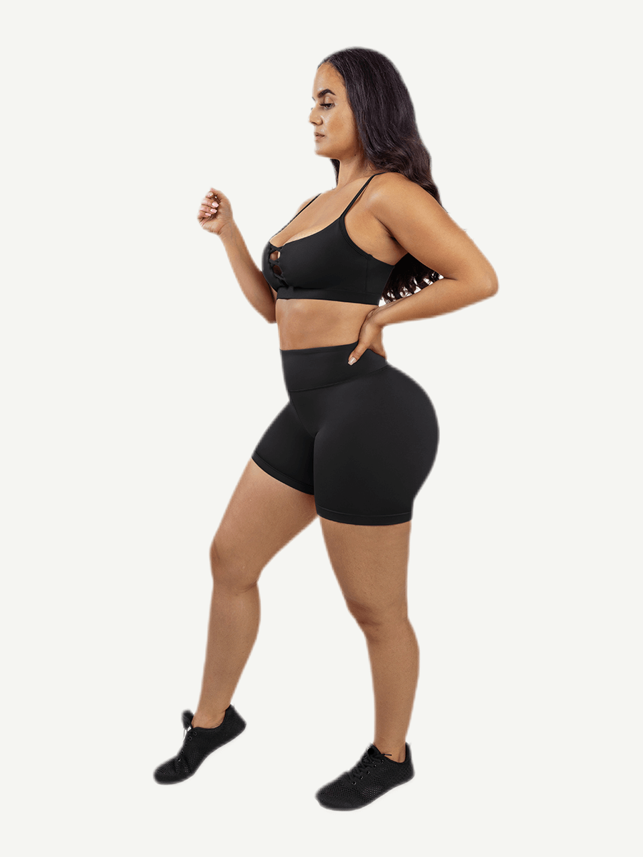 Snatched Peach Lift Gym Shorts High Waist