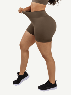 Snatched Peach Lift Gym Shorts High Waist