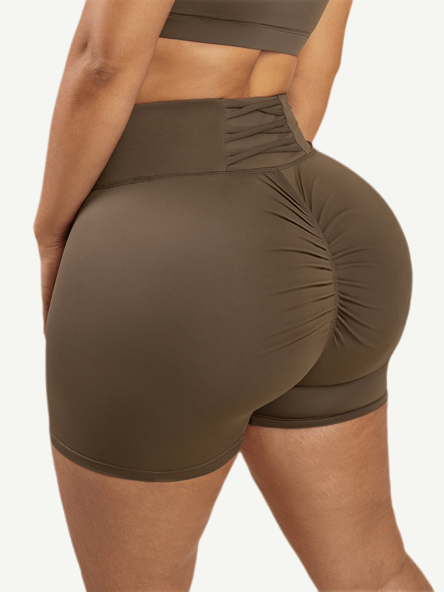 Snatched Peach Lift Gym Shorts High Waist
