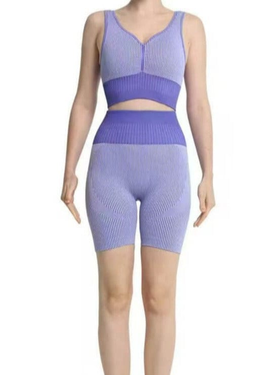 Snatched Seamless Bra And Biker Shorts Set