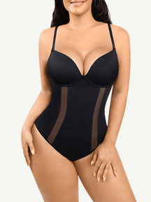 Body de copa 3/4 con espalda baja y copas de sujeción ligera