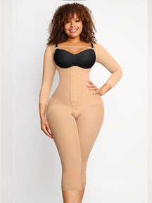 Snatched Full Body Faja U Shape Sleeves Hooks