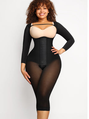Snatched Full Body Faja U Shape Sleeves Hooks