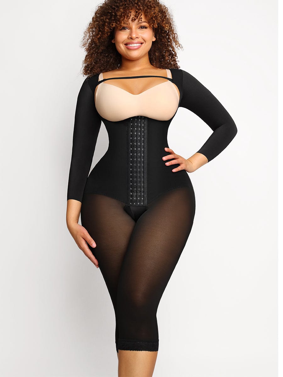 Snatched Full Body Faja U Shape Sleeves Hooks