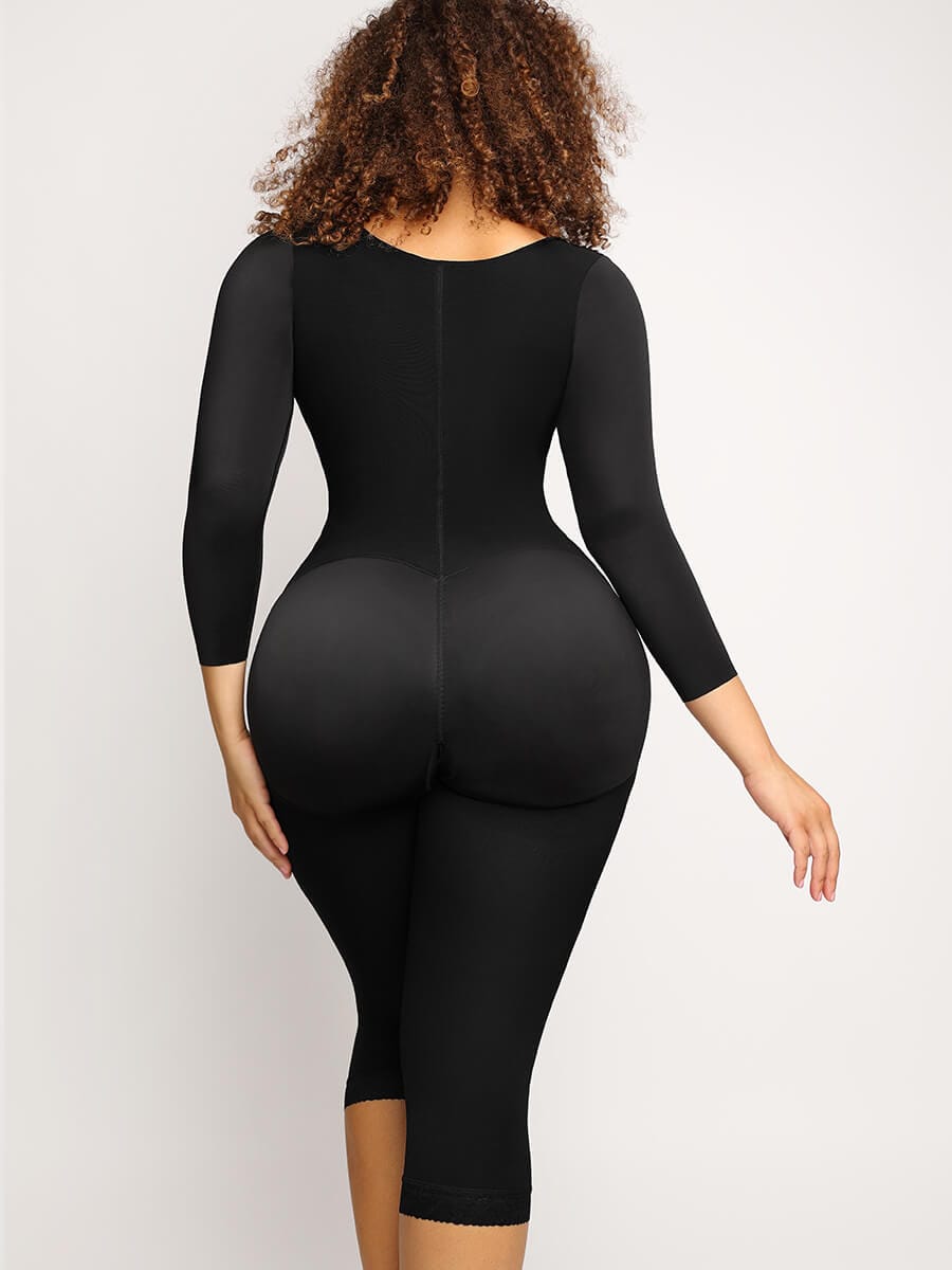 Snatched Full Body Faja U Shape Sleeves Hooks