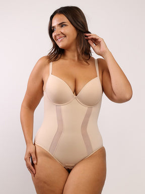 Body de copa tres cuartos con espalda en U y soporte sin costuras