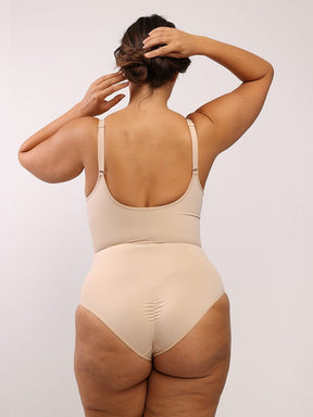 Body de copa tres cuartos con espalda en U y soporte sin costuras