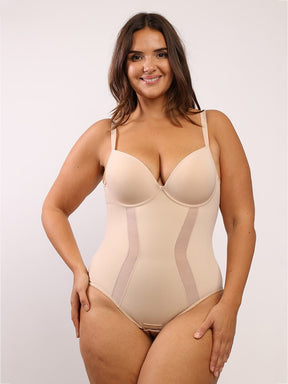 Body de copa tres cuartos con espalda en U y soporte sin costuras