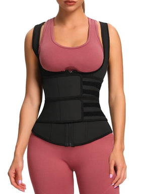 Snatched Latex Vest Shaper Zipper High-Compression