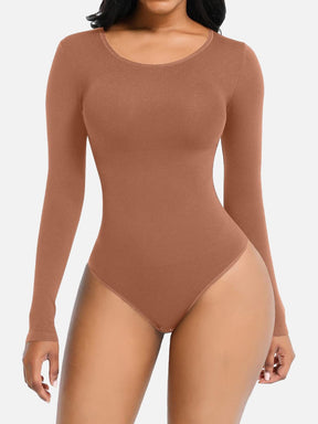 Body de manga larga con efecto corsé sin costuras Snatched