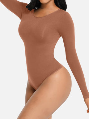 Body de manga larga con efecto corsé sin costuras Snatched
