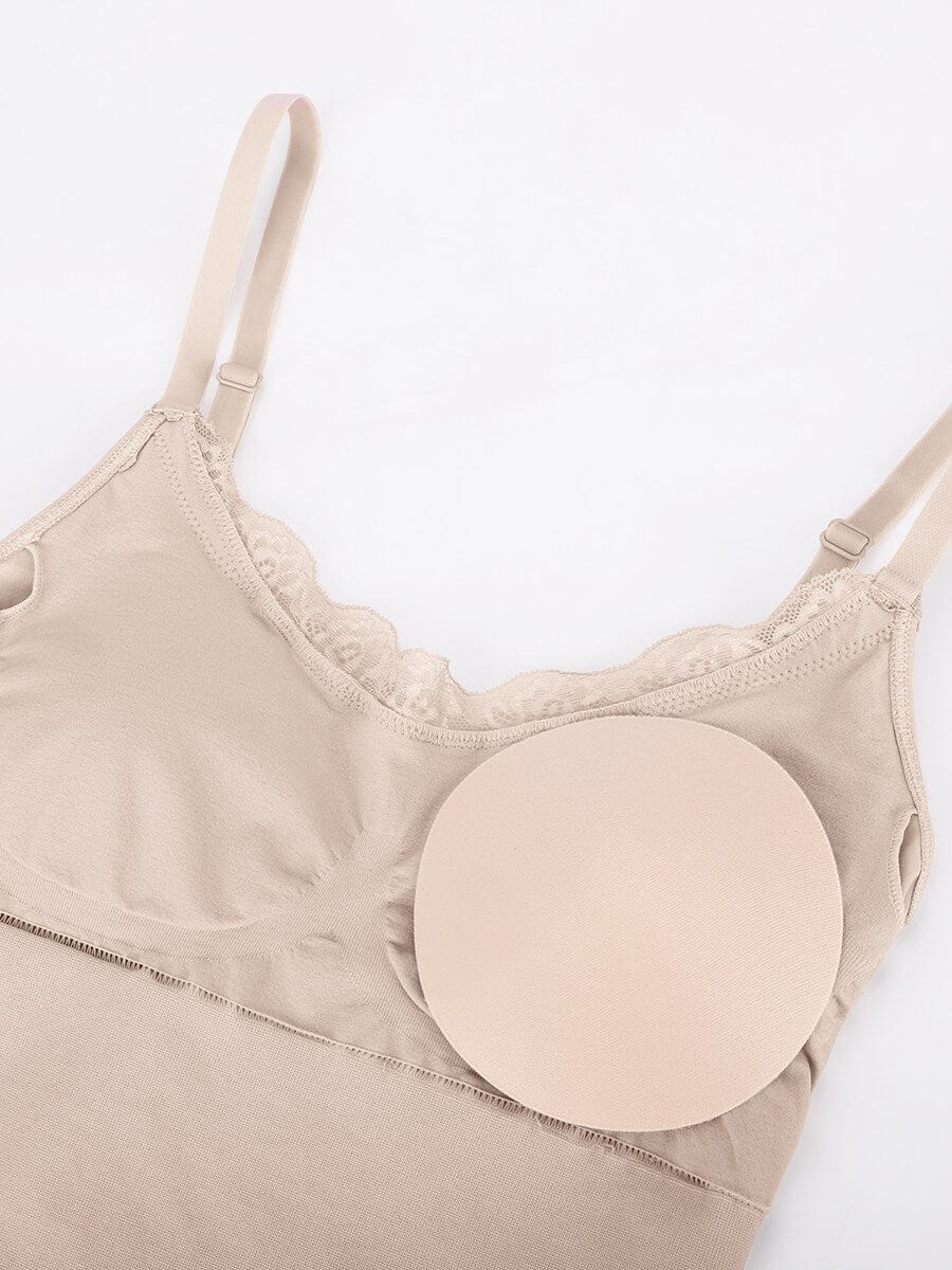Body de tanga sin costuras con encaje Snatched para control de cintura y abdomen
