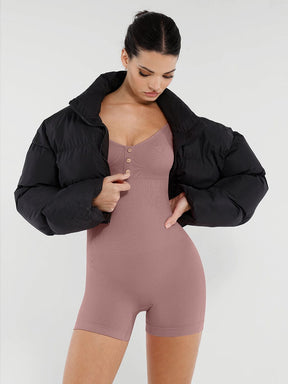 Snatched Seamless Shaping Jumpsuit Bust Support Butt Lifting